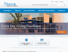 Tablet Screenshot of baylorsurgicare-oakmont.com